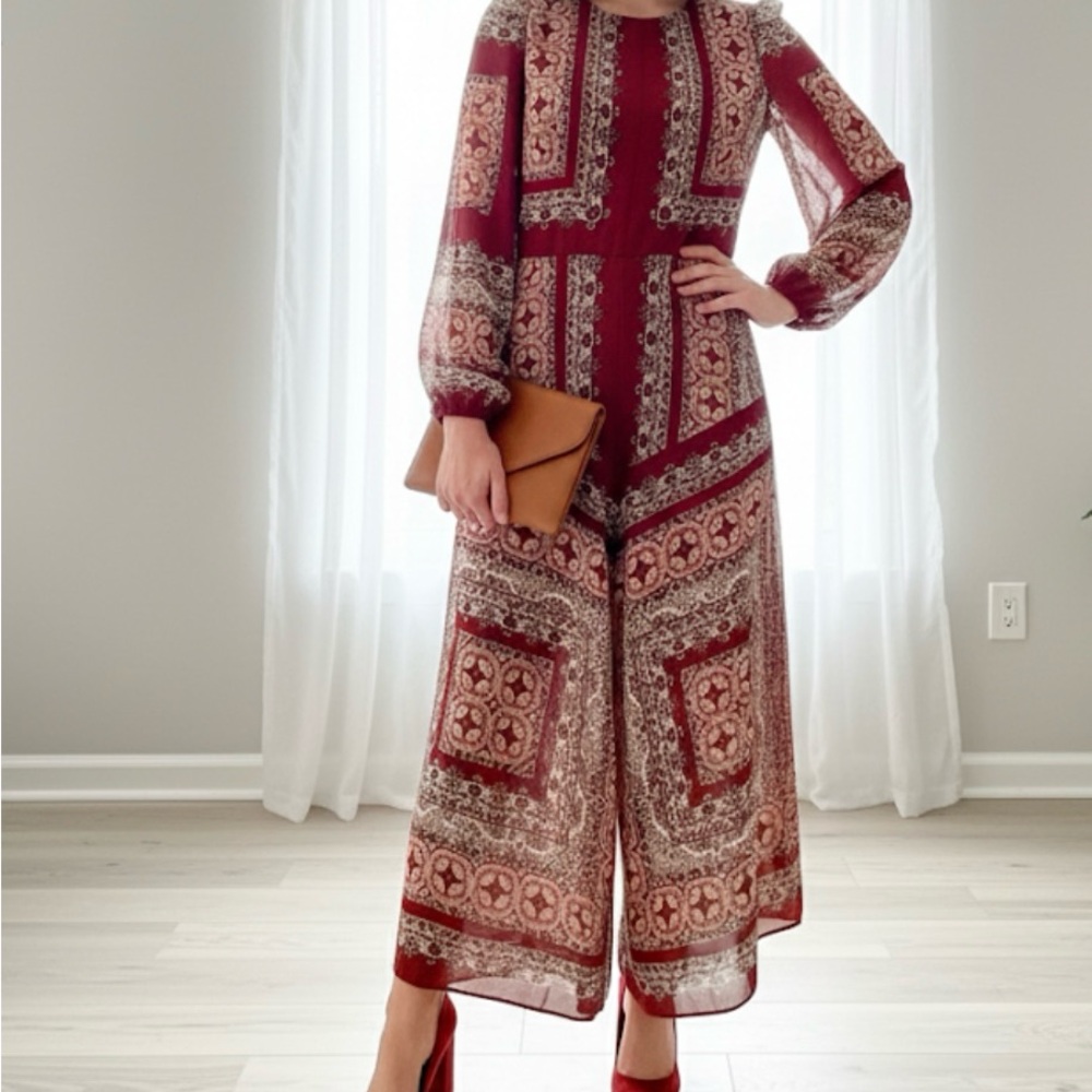 Elegant Scarf print  Handkerchief hem Dress!